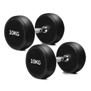 Solid Iron Rubber Coated Dumbbell - Image 4