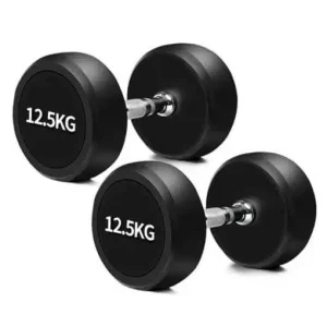 Solid Iron Rubber Coated Dumbbell - Image 5