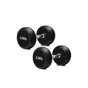 Solid Iron Rubber Coated Dumbbell - Image 1
