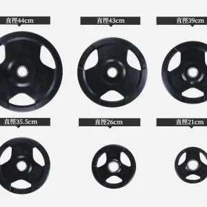 Tri-grip ABS Coated Olympic Iron Weight Plates (51mm) - Image 2