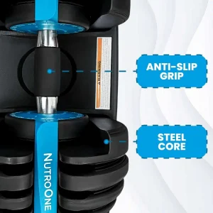 NutroOne Single-Hand Adjustable Dumbbell - From 3 Seconds to 1 Second, Upgraded Classic Bestseller - Image 5
