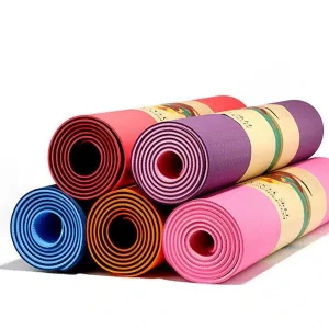 Reversible Dual Colour Exercise & Yoga Mat- With yoga bag 6mm - Image 2