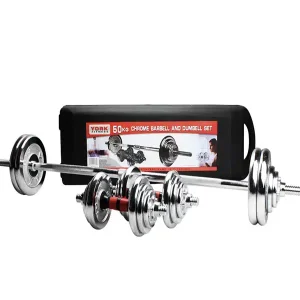 50kg Premium Steel Adjustable 2-in-1 Dumbbell/Barbell - Image 1