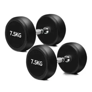 Solid Iron Rubber Coated Dumbbell - Image 3