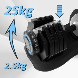 NutroOne Upgraded 3 Sec Adjustable Dumbbell (Durable Metallic Weight Plates) - Image 2