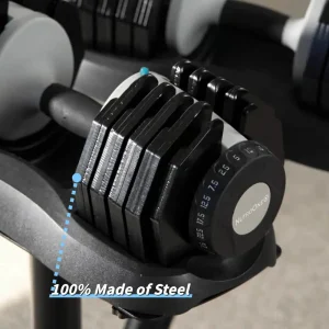 NutroOne Upgraded 3 Sec Adjustable Dumbbell (Durable Metallic Weight Plates) - Image 3