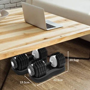 NutroOne Upgraded 3 Sec Adjustable Dumbbell (Durable Metallic Weight Plates) - Image 5