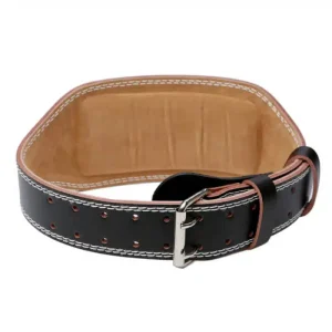 Advanced Leather Weightlifting Belt with Back Supporting Soft Pad (Black Edition) - Image 2