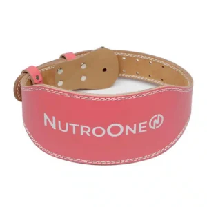 Advanced Leather Weightlifting Belt with Back Supporting Soft Pad (Pink Edition) - Image 1
