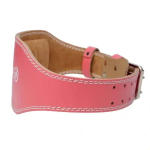 Advanced Leather Weightlifting Belt with Back Supporting Soft Pad (Pink Edition) - Image 2