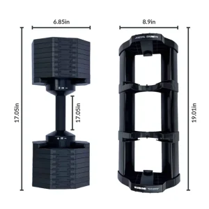NutroOne Evobell - Upgraded 1-Sec Professional Adjustable Dumbbells (Premium Steel Weight Plates) - Image 8