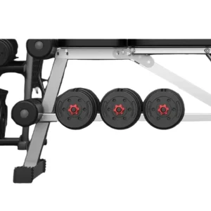 Professional Multifunctional Foldable Fitness Bench with Dumbbell Rack and Elastic Cord - Image 3