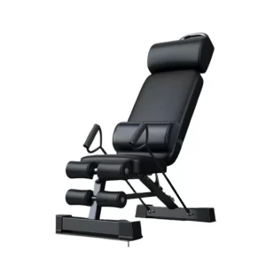 Professional Multifunctional Foldable Fitness Bench with Dumbbell Rack and Elastic Cord - Image 1