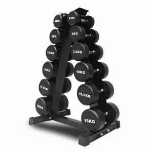 Dumbbell Rack 6 Holder Set (Rack Only, Dumbbell Set 50kg, 60kg, 70kg & 105kg) - Image 1
