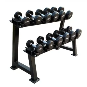 2 Tier Dumbbell Rack Set (Rack Only, Dumbbell Set 105kg, 135kg, 165kg) - Image 1