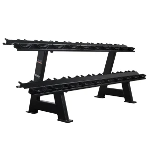 2 Tier Dumbbell Rack (Hold Up To 10 Pairs, 20 Dumbbells) - Image 1