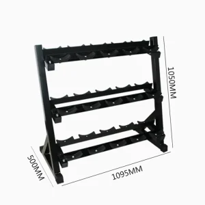 3 Tier Dumbbell Rack (Hold Up To 15 Dumbbells) - Image 3