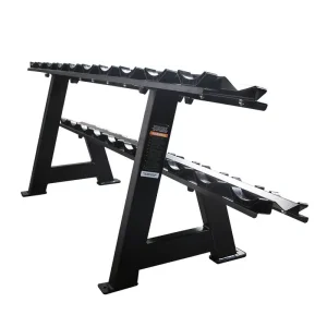 2 Tier Dumbbell Rack (Hold Up To 10 Pairs, 20 Dumbbells) - Image 4
