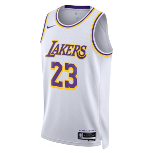 Los Angeles Lakers Nike Association Edition Swingman Jersey - White - Lebron James - Unisex - Image 2