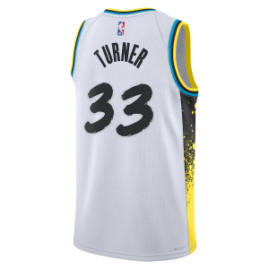 Indiana Pacers Nike City Edition Swingman Jersey 2024 - White - Myles Turner - Unisex - Image 2