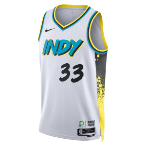 Indiana Pacers Nike City Edition Swingman Jersey 2024 - White - Myles Turner - Unisex - Image 3