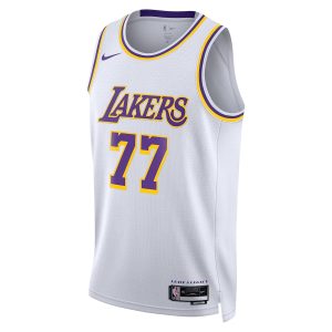 Los Angeles Lakers Nike Association Edition Swingman Jersey - White - Luka Dončić - Unisex - Image 2