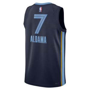 Memphis Grizzlies Nike Icon Edition Swingman Jersey - Navy - Santi Aldama - Unisex - Image 2