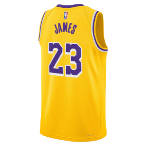 Los Angeles Lakers Nike Icon Edition Swingman Jersey - Gold - Lebron James - Unisex - Image 2