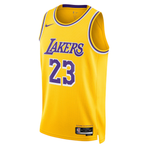 Los Angeles Lakers Nike Icon Edition Swingman Jersey - Gold - Lebron James - Unisex - Image 3